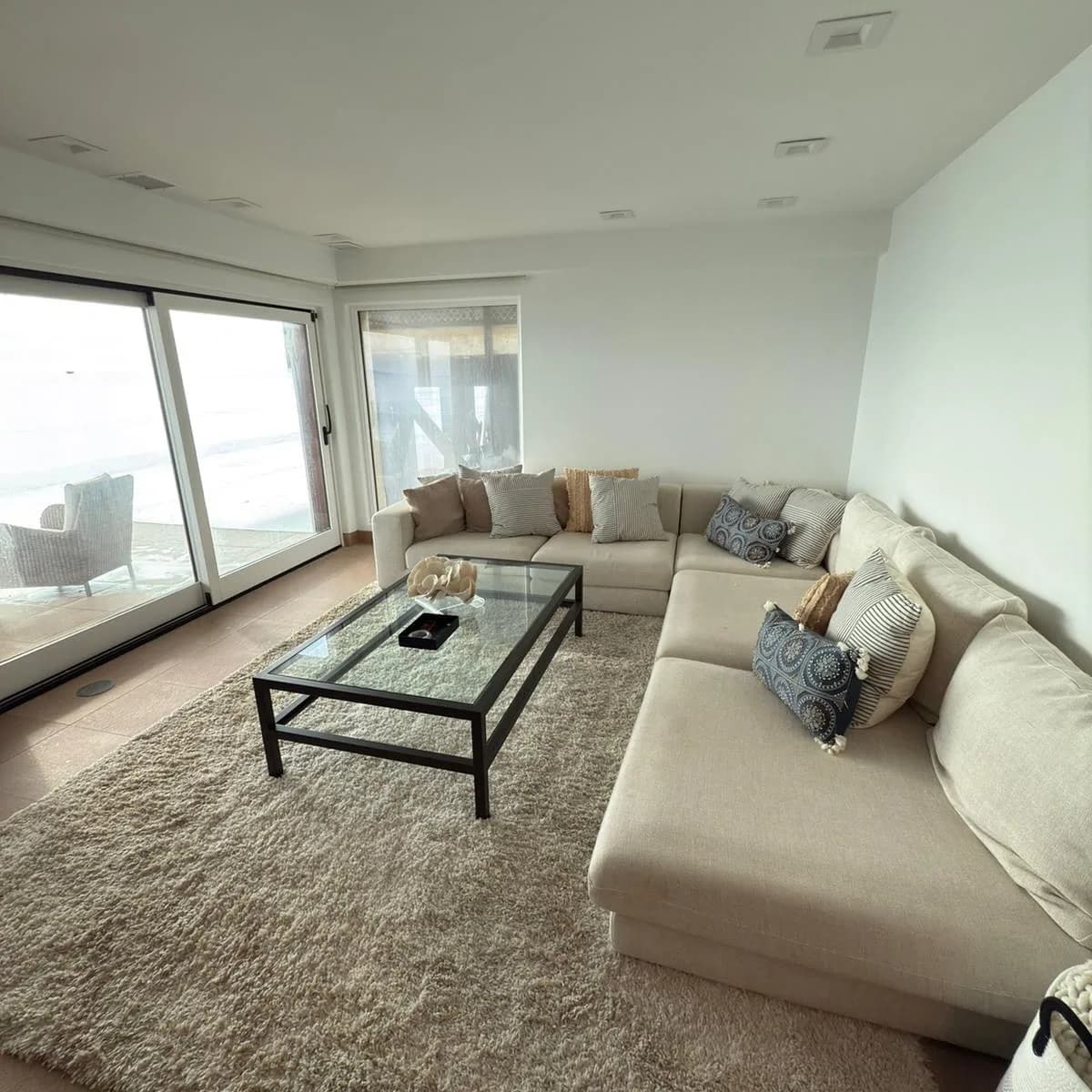 Light-filled living room after service